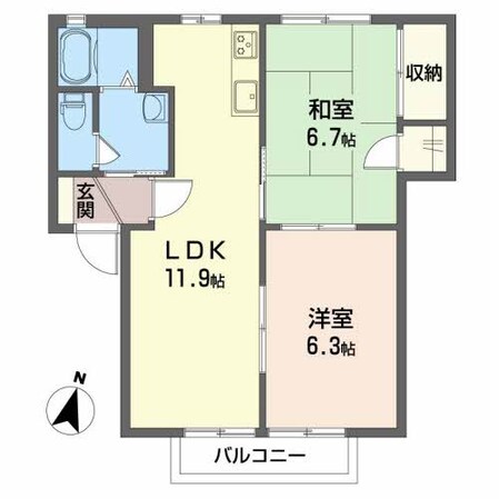 ハイツ長畠の物件間取画像